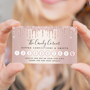 Rose Gold Glitzer Tropfen Confection Strawberry Sw Treuekarte