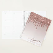 Rose Gold Glitzer Tropfen Elegantes Herzbuch 2021 Planer (Anzeige)