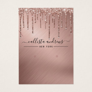 Rose Gold Glitzer Tropfen erhalten Nekklasseanzeig