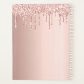 Rose Gold Glitzer Tropfen Foto Planer (Rückseite)