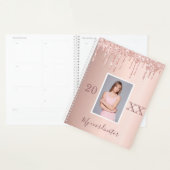 Rose Gold Glitzer Tropfen Foto Planer (Anzeige)