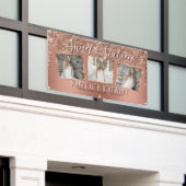 Rose Gold Glitzer Tropfen FotoCollage 16. Geburtst Banner (Äußeres Gebäude)