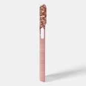 Rose Gold Glitzer Tropfen Glam Girly Signature Case-Mate iPhone Hülle (Rückseite / Rechts)
