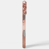 Rose Gold Glitzer Tropfen Glam Unterschrift Case-Mate iPhone Hülle (Rückseite / Rechts)