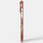 Rose Gold Glitzer Tropfen Glam Unterschrift Case-Mate iPhone Hülle (Rückseite / Links)