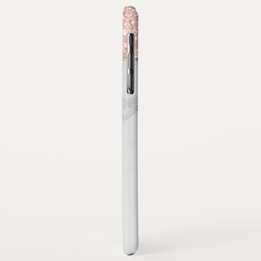 Rose Gold Glitzer Tropfen Glitzern Marmorname Case-Mate iPhone Hülle (Hinten/Links)