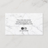 Rose Gold Glitzer Tropfen Haarstylle Makeup Artist Visitenkarte (Rückseite)