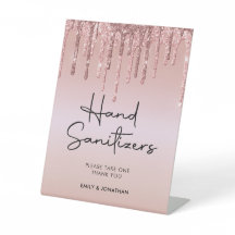 Rose Gold Glitzer Tropfen Hand Sanitäter Hochzeit