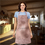 Rose Gold Glitzer Tropfen Metallische Folie Person Schürze<br><div class="desc">Dieses Design kann personalisiert werden, indem Sie die Option Anpassen auswählen, um Text hinzuzufügen oder andere Änderungen vorzunehmen. Wenn dieses Produkt die Möglichkeit hat, das Design auf einen anderen Gegenstand zu übertragen, stellen Sie bitte sicher, dass das Design bei Bedarf angepasst wird. Kontaktieren Sie mich unter colorflowcreations@gmail.com , wenn Sie...</div>