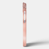 Rose Gold Glitzer Tropfen Monogram Personalisiert Case-Mate iPhone Hülle (Rückseite / Links)