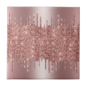 Rose Gold Glitzer Tropfen Nahtloses Muster Version Fliese (Vorderseite)