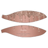 Rose Gold Glitzer Tropfen Name Team Number Year Basketball (Panele)