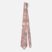 Rose Gold Glitzer Tropfen Neck Tie Krawatte (Vorderseite)