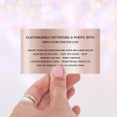 Rose Gold Glitzer Tropfen Ombre Online Store Visitenkarte