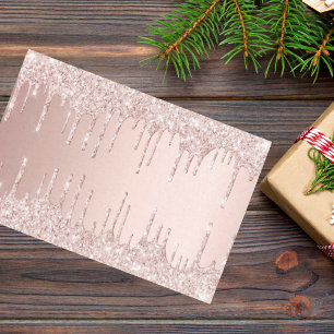 Rose Gold Glitzer Tropfen Pink Girl Luxus Seidenpapier