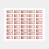 Rose Gold Glitzer Tropfen Rosa benutzerdefinierte Etiketten (Blatt)