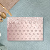 Rose Gold Glitzer Tropfen Rosa Monogramm Seidenpapier