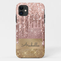 Rose Gold Glitzer Tropfen Rose Gold und Gold Strei