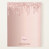 Rose Gold Glitzer Tropfen Salon Ernennungen 2026 Planer (Rückseite)