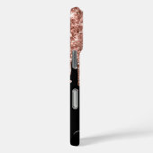 Rose Gold Glitzer Tropfen Schwarzer Glam Signatur Case-Mate iPhone Hülle (Rückseite / Rechts)