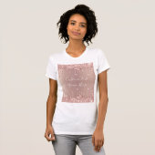 Rose Gold Glitzer Tropfen T - Shirt mit benutzerde (Vorne ganz)