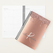 Rose Gold Glitzer Tropfen Trendy Yeypgramm Planer (Anzeige)