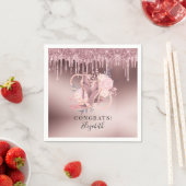 Rose Gold Glitzer Tropfen Überraschung Erlösen Serviette (Beispiel)