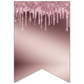 Rose Gold Glitzer Tropfen Überraschung Erlösen Wimpelkette (Dritte Fahne)