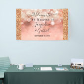 Rose Gold Glitzer Twinkle Faillights Blush Pink Banner (Messeveranstaltung)
