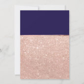 Rose Gold Glitzer Typografie 16 . Geburtstag Einladung (Rückseite)