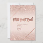 Rose Gold Glitzer Typografie Rosa Schild Einladung (Vorderseite)