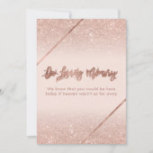 Rose Gold Glitzer Typografie Rosa Schild Einladung (Vorderseite)