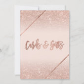 Rose Gold Glitzer Typografie Rosa Schild Einladung (Vorderseite)