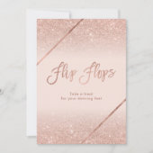 Rose Gold Glitzer Typografie Rosa Schild Einladung (Vorderseite)