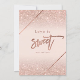 Rose Gold Glitzer Typografie Rosa Schild Einladung