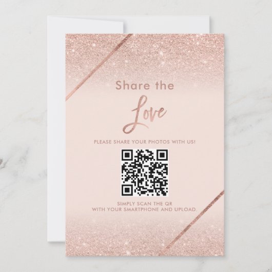 Rose Gold Glitzer Typografie Rosa Schild Einladung (Vorderseite)