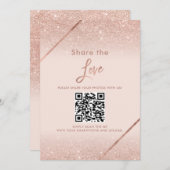 Rose Gold Glitzer Typografie Rosa Schild Einladung (Vorne/Hinten)