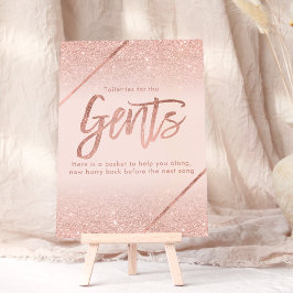 Rose Gold Glitzer Typografie Rosa Schild Einladung