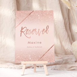 Rose Gold Glitzer Typografie Rosa Schild Einladung