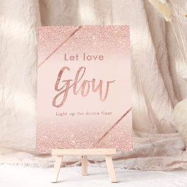 Rose Gold Glitzer Typografie Rosa Schild Einladung