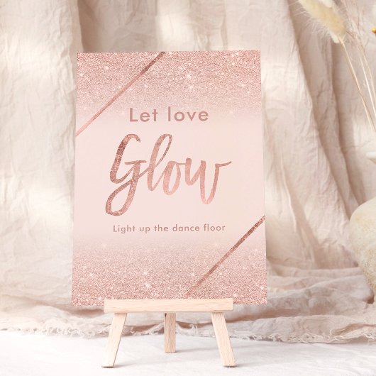 Rose Gold Glitzer Typografie Rosa Schild Einladung