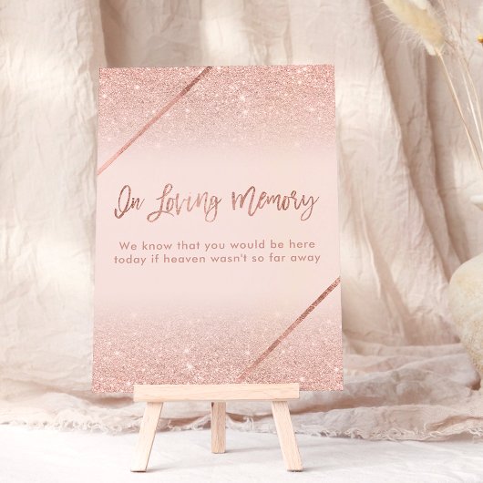 Rose Gold Glitzer Typografie Rosa Schild Einladung
