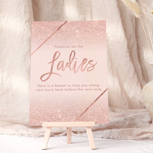 Rose Gold Glitzer Typografie Rosa Schild Einladung