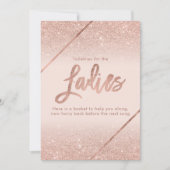 Rose Gold Glitzer Typografie Rosa Schild Einladung (Vorderseite)