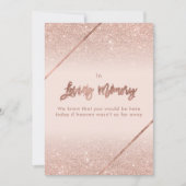 Rose Gold Glitzer Typografie Rosa Schild Einladung (Vorderseite)