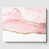 Rose gold Glitzer typografie rot Rosa Gästebuch (Rückseite)