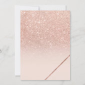 Rose Gold Glitzer Typografie rot Rosa Hochzeit 2 Einladung (Rückseite)