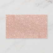 Rose Gold Glitzer Typografie rot Rosa Hochzeit Platzkarte (Rückseite)