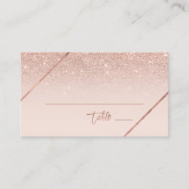 Rose Gold Glitzer Typografie rot Rosa Hochzeit Platzkarte