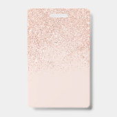 Rose Gold Glitzer Typografie rot Sweet 16 VIP Ausweis (Rückseite)